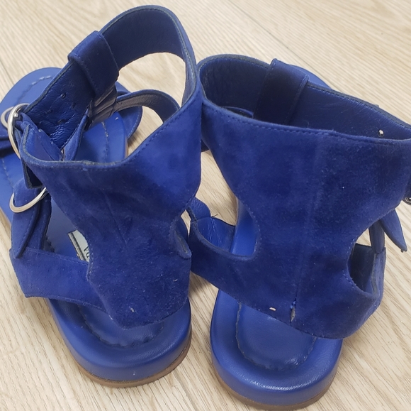 Prada gladiator suede sandals in sapphire color size 37 - Picture 8 of 10